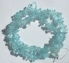 16-inch Strand of Dyed Aqua Glass Chips